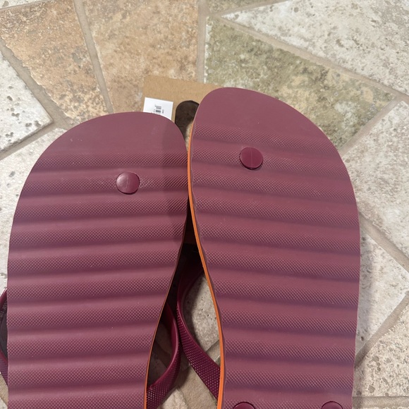Coach Pink and Burgundy Flip Flops - Picture 3 of 3